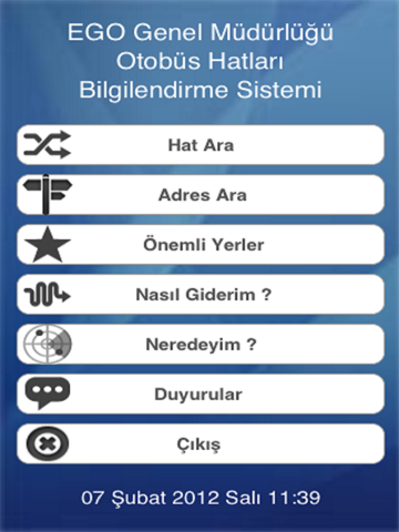 Otobüs Hatları Bilgilendirme Sistemi - Tablet screenshot 2