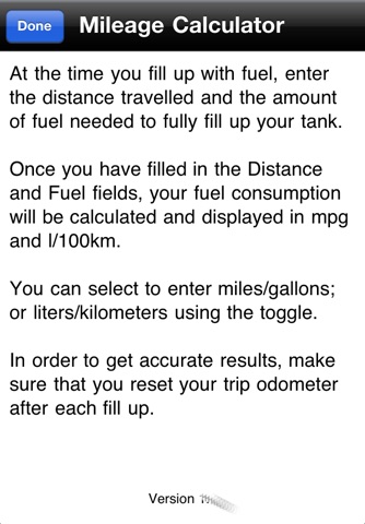 Fuel Mileage Calculator screenshot 2