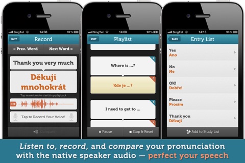 WordUP Czech LITE ~ Mirai Language Systems screenshot 3