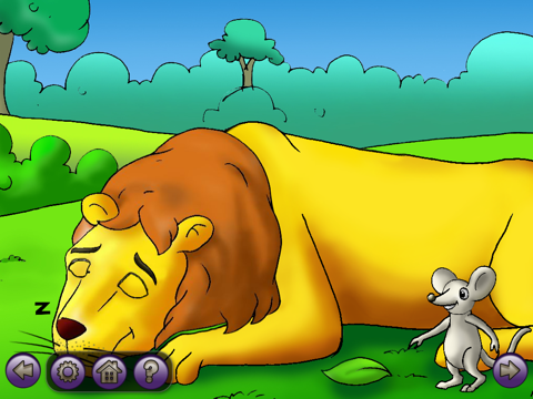 Lion and Mouse Interactive Storybook iPad version screenshot 2