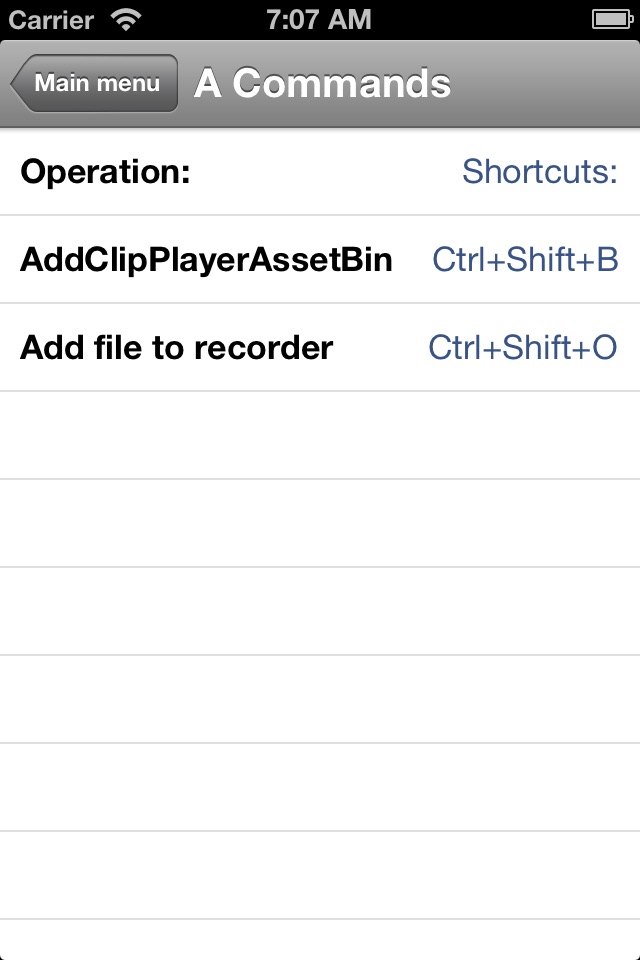 Shortcuts for Grass Valley screenshot 4