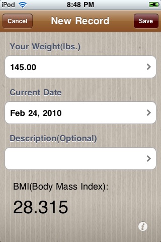 Weight Log – Weight and BMI Tracker/Monitor screenshot 2