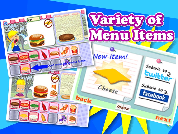 Yummy Burger Maker with Tasty Games App for iPad-New Fun,Cool,Easy,SImple,Hot Action Apps Game for Preschool Kids screenshot-3