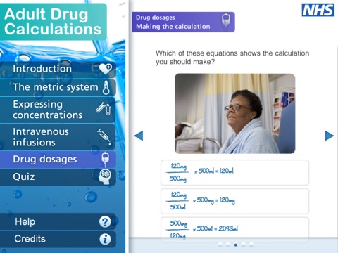 Adult Drug Calculations UK for iPad screenshot 4
