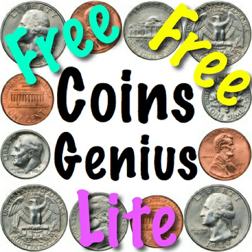 Coins Genius Lite – Crazy Coin Counting Flash Cards Game For Kids icon