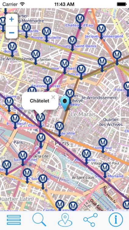 Paris Métro - transport offline map
