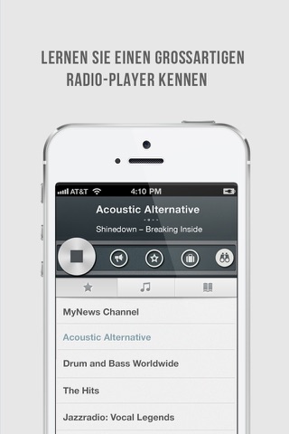 OneTuner Pro Radio Player for iPhone, iPad, iPod Touch - tunein to 65 genre stream! screenshot 2