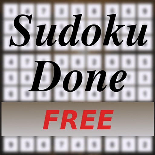 Sudoku Done FREE iOS App