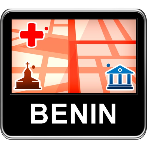 Benin Vector Map - Travel Monster icon
