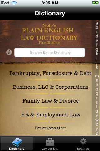 Nolo's English Law Dictionary screenshot 4