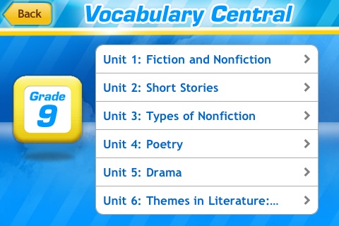 Vocabulary Central Grade 9 screenshot 2