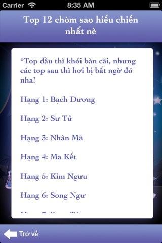 Mat Ngu 12 Chom Sao screenshot 4