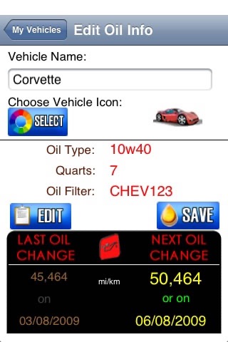 Oil Change - Track any vehicle screenshot 2