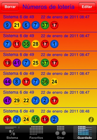 Lotto with lucky numbers screenshot 2