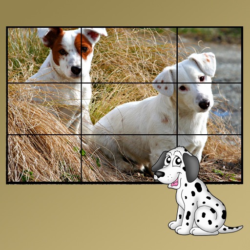 dog puzzle for kids icon