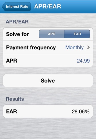 Interest Rate Calculator - APR, EAR, Simple, & Percent Change screenshot 3