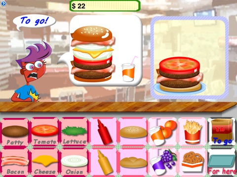 Yummy Burger Maker with Tasty Games App for iPad-New Fun,Cool,Easy,SImple,Hot Action Apps Game for Preschool Kids screenshot 2