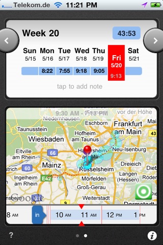 TimeClock (location-based) screenshot 2