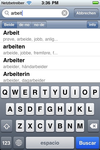 Norwegian-German Translate Dictionary screenshot 4