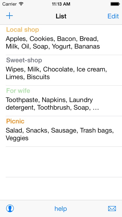 List free - shopping, grocery, sync