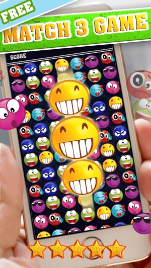 Emojis Match-3 Mania - Cross Emoticons &