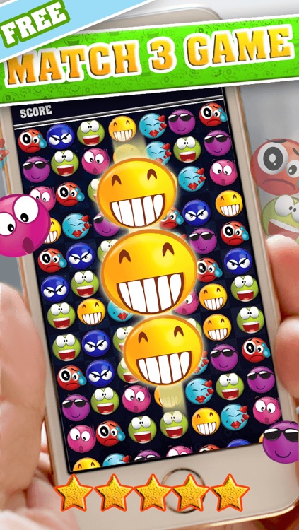 Emojis Match-3 Mania - Cross Emoticons & Icons Matching Story HD FREE