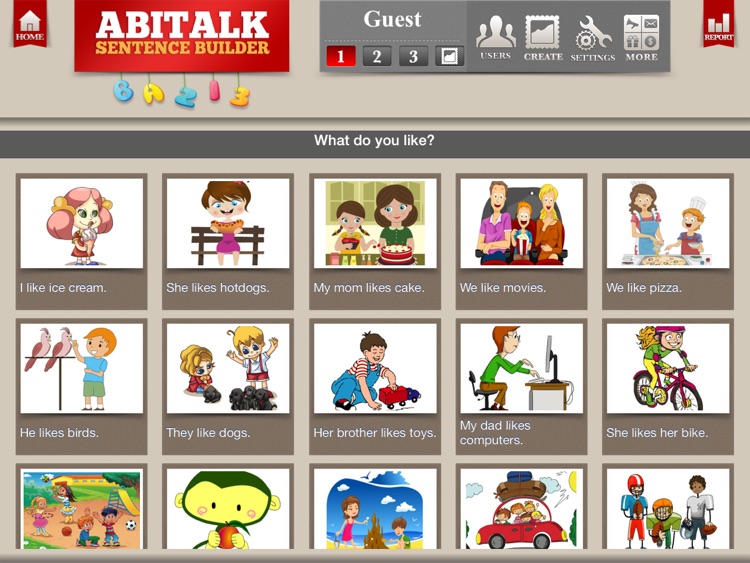 Sentence Builder for Special Needs Children
