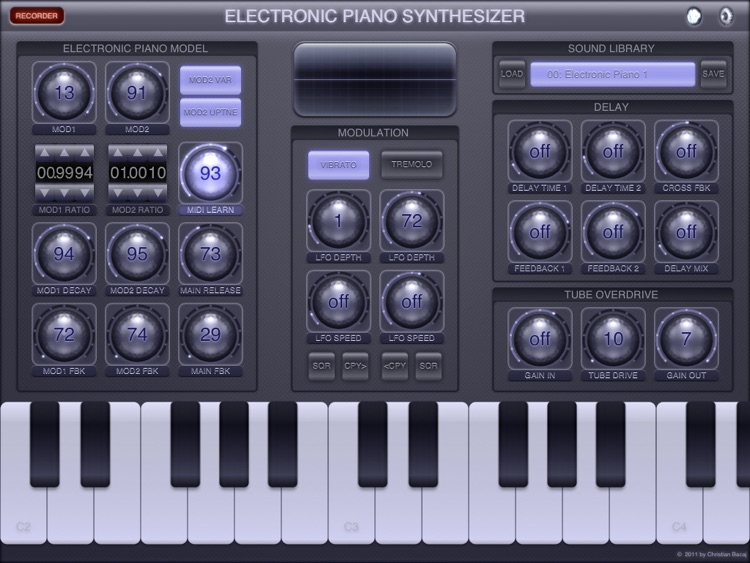 Electronic Piano Synthesizer