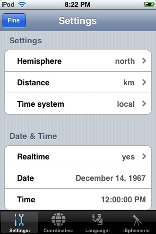iEphemeris Lite