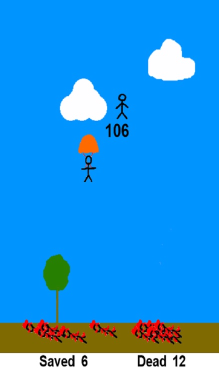 Parachute Stickman Save