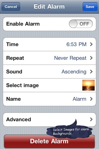 Custom Alarm Clock Lite screenshot 2