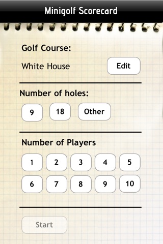 Miniature Golf Scorecard screenshot 2