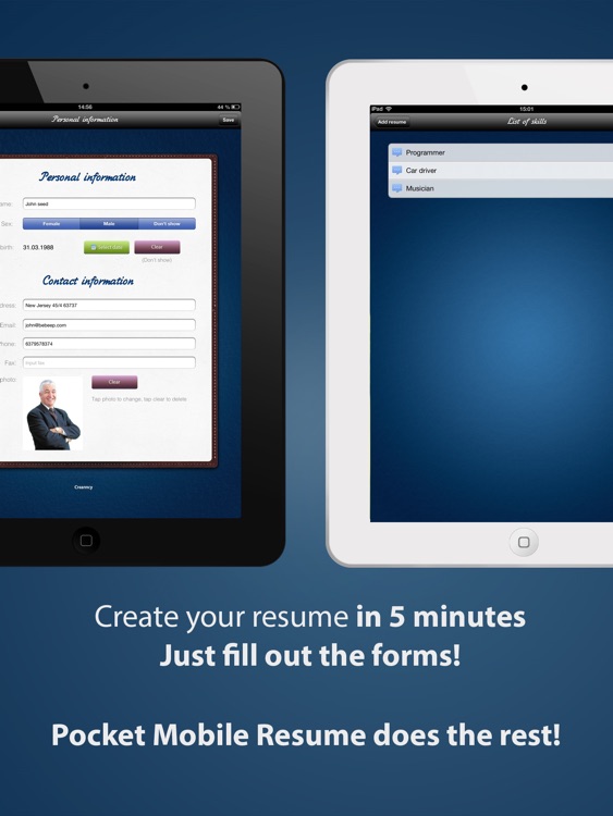 Pocket Mobile Resume PRO screenshot-3