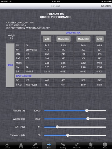 myPhenom Flight Calculator screenshot 4