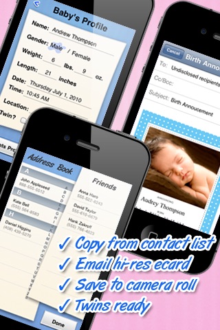 BabyText Free - Birth Announcement Made Easy screenshot 3