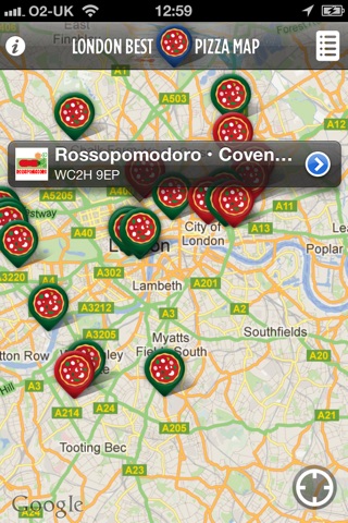 London Best Pizza Map screenshot 2