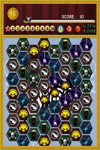 Rock Show and Skulls jewel match puzzle game - Free Edition screenshot 3