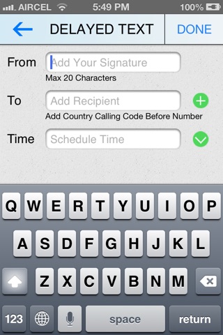 Delayed Text App screenshot 2