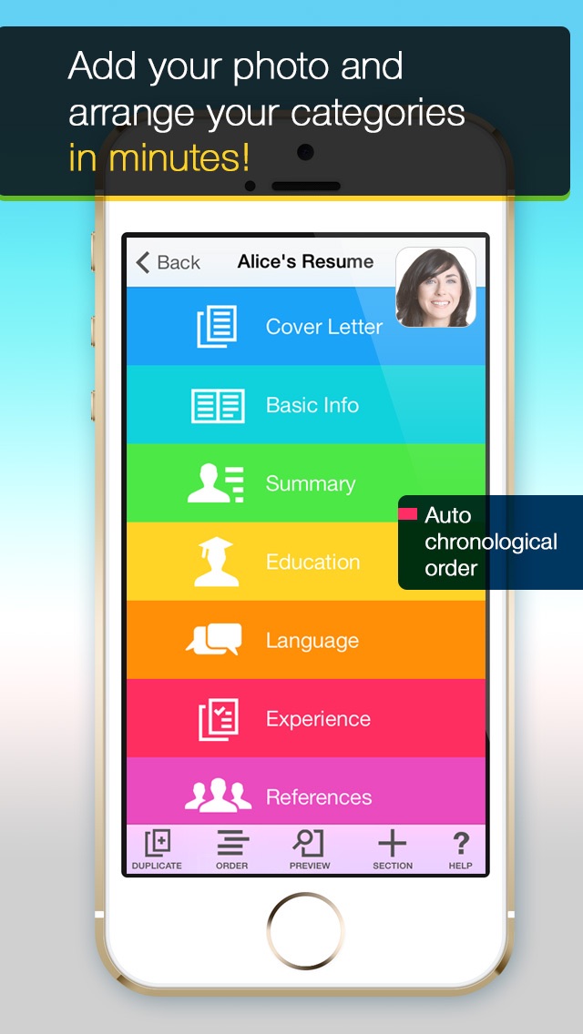 Resume Mobile Pro - design & share professional PDF resume on the go Screenshot on iOS