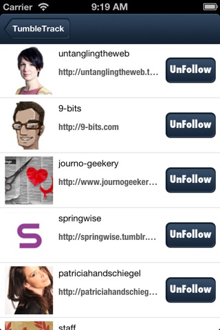 TumbleTrack Followers on Tumblr - Track UnFollowers and View Quotes or Wallpaper screenshot 2