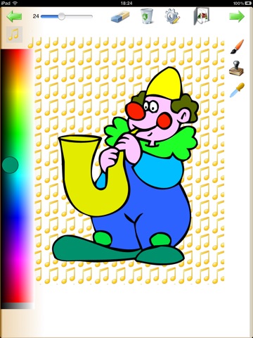 Livre de coloriage pour les enfants et les bébés pour iPad - 24 Coloriages faciles pour les plus petits avec des animaux, des clowns et plus encore screenshot 4