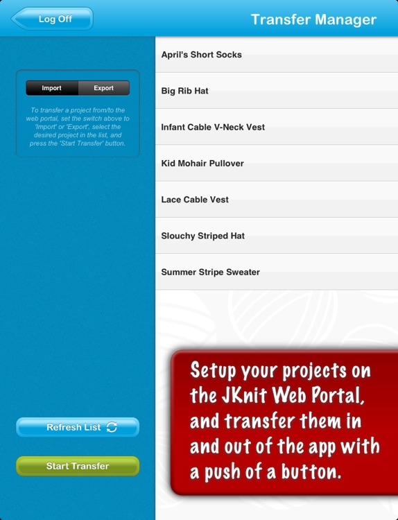 JKnit HD Pro - Knitting Project Master for iPad screenshot-4