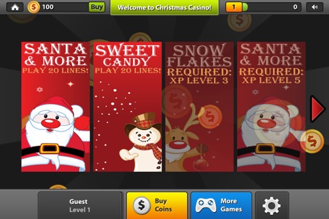 Xmas Casino - A Christmas Casino Slot Machine with Seasonal Holiday Bonus Games screenshot 2