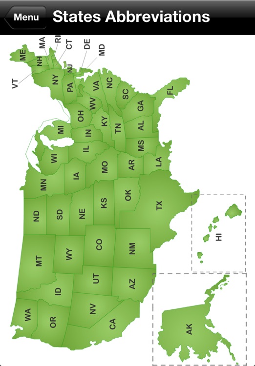 USA States Abbreviations Flash Cards screenshot-4