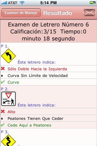 examen de conducción