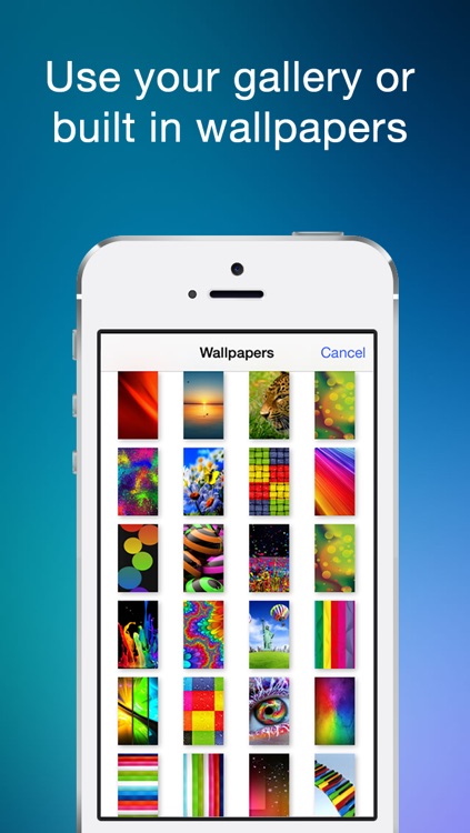 Color Statusbar and dock wallpaper creator with blur