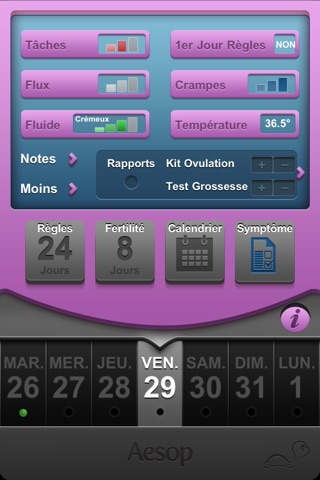 Fertility Clock: menstrual period + ovulation log screenshot 3