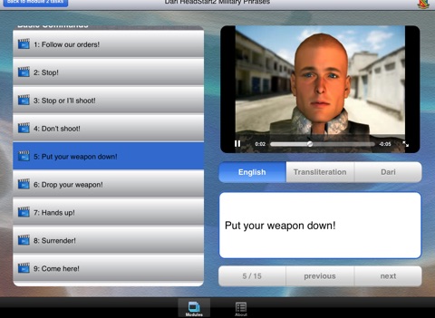 Headstart2 Dari Military Phrases screenshot 4