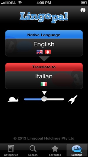 Lingopal Italian LITE - talking phrasebo