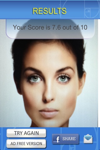 Golden Beauty Meter - using the Golden Ratio to score your face as pretty or ugly screenshot 3